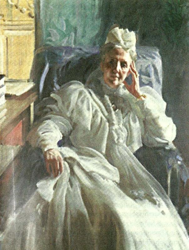 Anders Zorn drottning sofia pa aldre dar Norge oil painting art